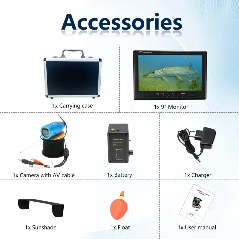 Cámara de pesca submarina con pantalla grande (5)